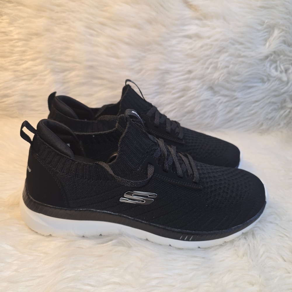 Skechers Bountiful Sneakers – Women's Size 10 — Black/White 56124 BKW